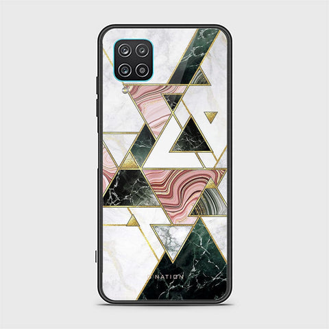 Samsung Galaxy A12 Cover - O'Nation Shades of Marble Series - HQ Ultra Shine Premium Infinity Glass Soft Silicon Borders Case