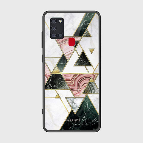 Samsung Galaxy A21s Cover - O'Nation Shades of Marble Series - HQ Ultra Shine Premium Infinity Glass Soft Silicon Borders Case