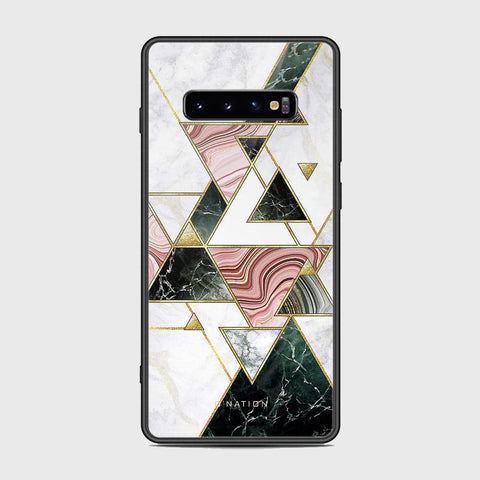 Samsung Galaxy S10 Plus Cover - O'Nation Shades of Marble Series - HQ Ultra Shine Premium Infinity Glass Soft Silicon Borders Case