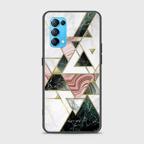 Oppo Find X3 Lite Cover - O'Nation Shades of Marble Series - HQ Ultra Shine Premium Infinity Glass Soft Silicon Borders Case