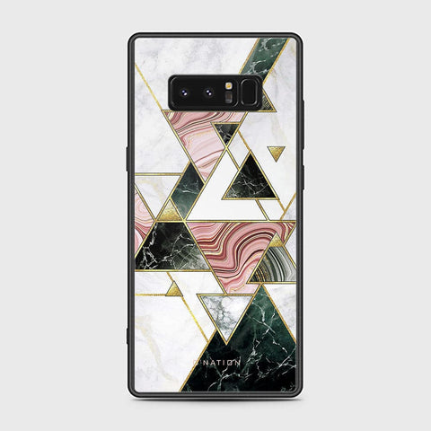 Samsung Galaxy Note 8 Cover - O'Nation Shades of Marble Series - HQ Ultra Shine Premium Infinity Glass Soft Silicon Borders Case