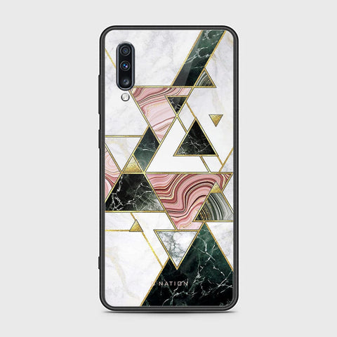 Samsung Galaxy A70 Cover - O'Nation Shades of Marble Series - HQ Ultra Shine Premium Infinity Glass Soft Silicon Borders Case