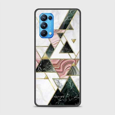 Oppo Reno 5 Pro 5G Cover - O'Nation Shades of Marble Series - HQ Ultra Shine Premium Infinity Glass Soft Silicon Borders Case