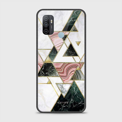 Oppo A53 Cover - O'Nation Shades of Marble Series - HQ Ultra Shine Premium Infinity Glass Soft Silicon Borders Case