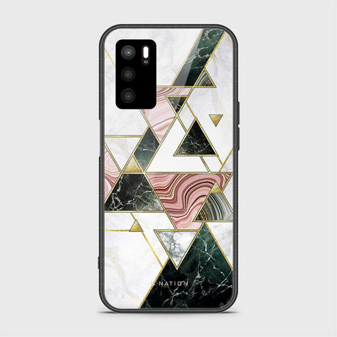 Oppo A16s Cover - O'Nation Shades of Marble Series - HQ Ultra Shine Premium Infinity Glass Soft Silicon Borders Case