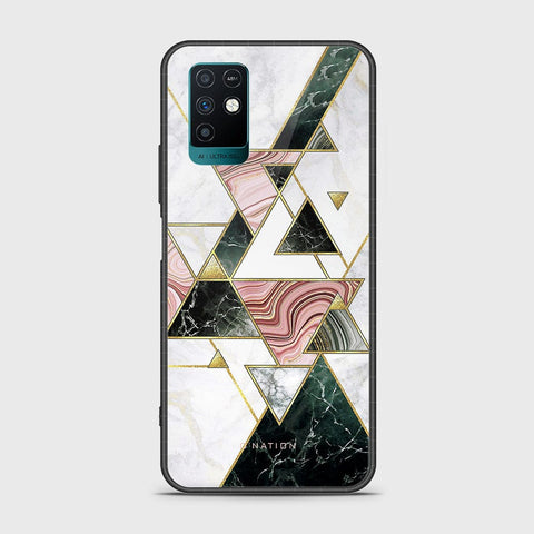 Infinix Note 10 Cover - O'Nation Shades of Marble Series - HQ Ultra Shine Premium Infinity Glass Soft Silicon Borders Case