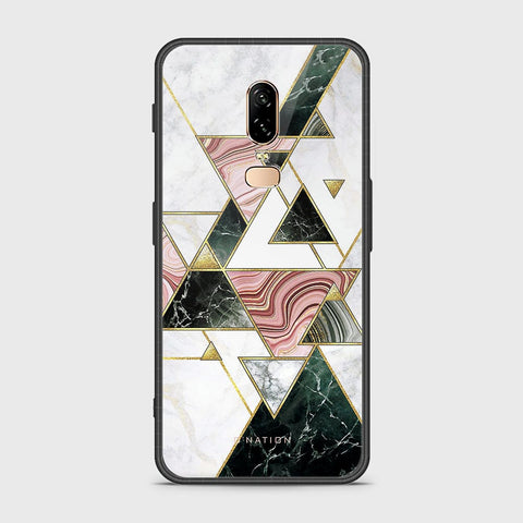 OnePlus 6 Cover - O'Nation Shades of Marble Series - HQ Ultra Shine Premium Infinity Glass Soft Silicon Borders Case