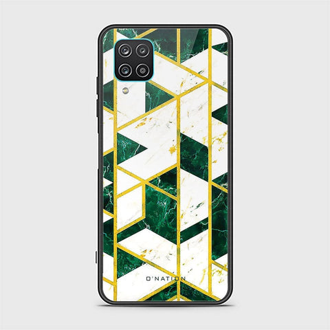 Samsung Galaxy A12 Cover - O'Nation Shades of Marble Series - HQ Ultra Shine Premium Infinity Glass Soft Silicon Borders Case