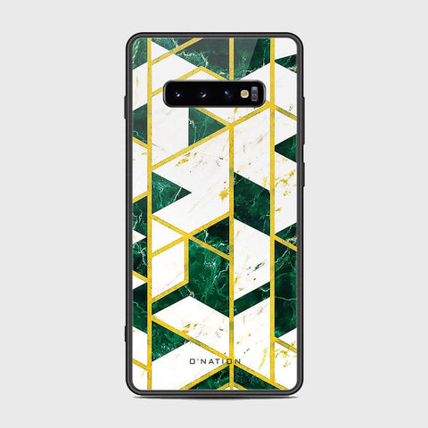 Samsung Galaxy S10 Plus Cover - O'Nation Shades of Marble Series - HQ Ultra Shine Premium Infinity Glass Soft Silicon Borders Case