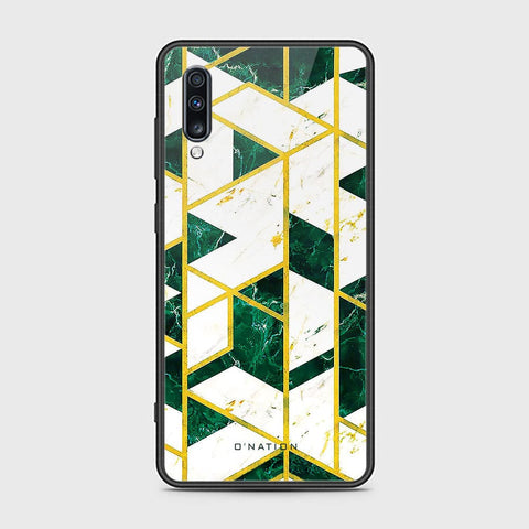 Samsung Galaxy A70 Cover - O'Nation Shades of Marble Series - HQ Ultra Shine Premium Infinity Glass Soft Silicon Borders Case