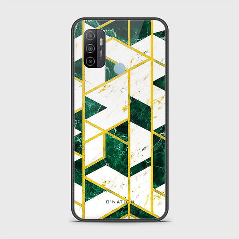 Oppo A53 Cover - O'Nation Shades of Marble Series - HQ Ultra Shine Premium Infinity Glass Soft Silicon Borders Case