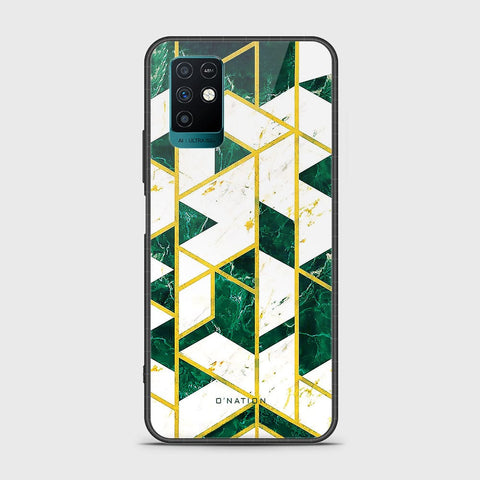 Infinix Note 10 Cover - O'Nation Shades of Marble Series - HQ Ultra Shine Premium Infinity Glass Soft Silicon Borders Case