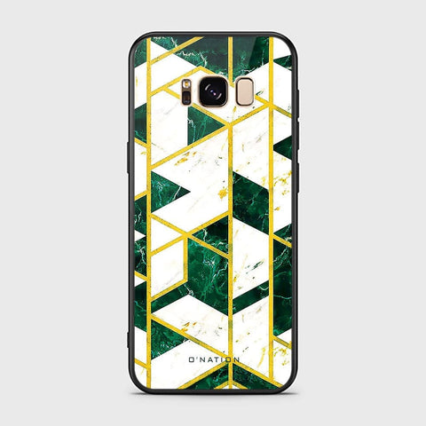 Samsung Galaxy S8 Cover - O'Nation Shades of Marble Series - HQ Ultra Shine Premium Infinity Glass Soft Silicon Borders Case