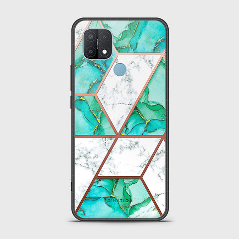 Oppo A15 Cover - O'Nation Shades of Marble Series - HQ Ultra Shine Premium Infinity Glass Soft Silicon Borders Case