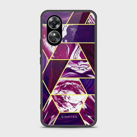 Oppo A17 Cover- O'Nation Shades of Marble Series - HQ Ultra Shine Premium Infinity Glass Soft Silicon Borders Case