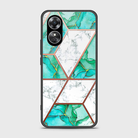 Oppo A17k Cover- O'Nation Shades of Marble Series - HQ Ultra Shine Premium Infinity Glass Soft Silicon Borders Case