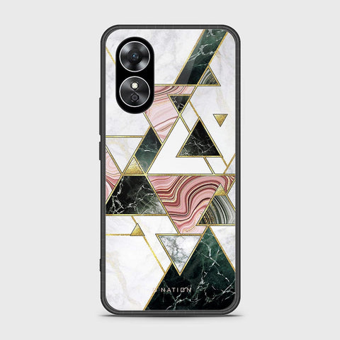 Oppo A17 Cover- O'Nation Shades of Marble Series - HQ Ultra Shine Premium Infinity Glass Soft Silicon Borders Case