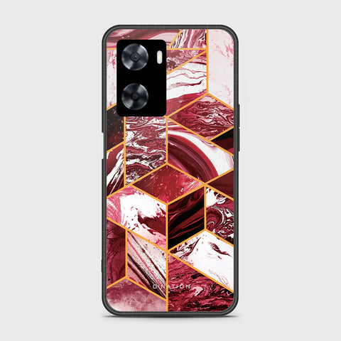 Oppo A77s Cover - O'Nation Shades of Marble Series - HQ Ultra Shine Premium Infinity Glass Soft Silicon Borders Case