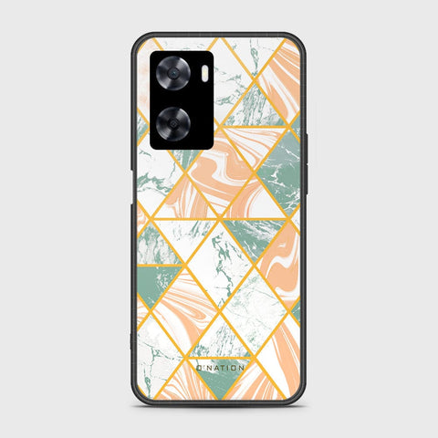 Oppo A77s Cover - O'Nation Shades of Marble Series - HQ Ultra Shine Premium Infinity Glass Soft Silicon Borders Case