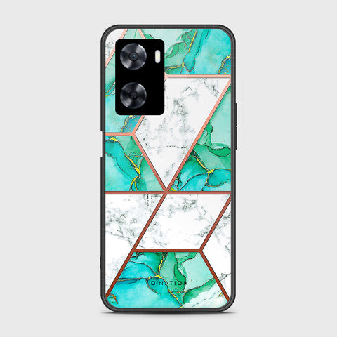 Oppo A77s Cover - O'Nation Shades of Marble Series - HQ Ultra Shine Premium Infinity Glass Soft Silicon Borders Case