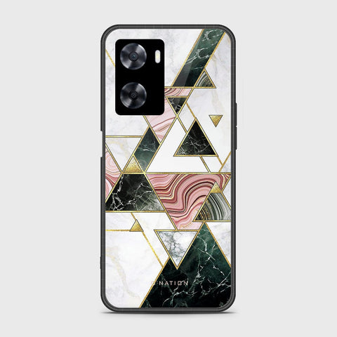 Oppo A77s Cover - O'Nation Shades of Marble Series - HQ Ultra Shine Premium Infinity Glass Soft Silicon Borders Case