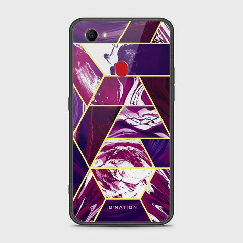 Oppo F7 Cover- O'Nation Shades of Marble Series - HQ Ultra Shine Premium Infinity Glass Soft Silicon Borders Case