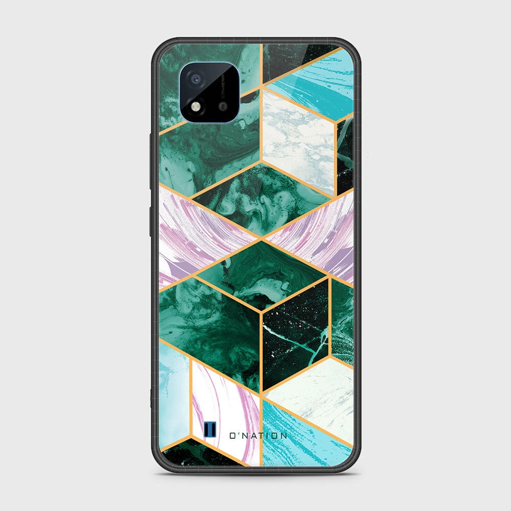 Realme C20A Cover- O'Nation Shades of Marble Series - HQ Ultra Shine Premium Infinity Glass Soft Silicon Borders Case