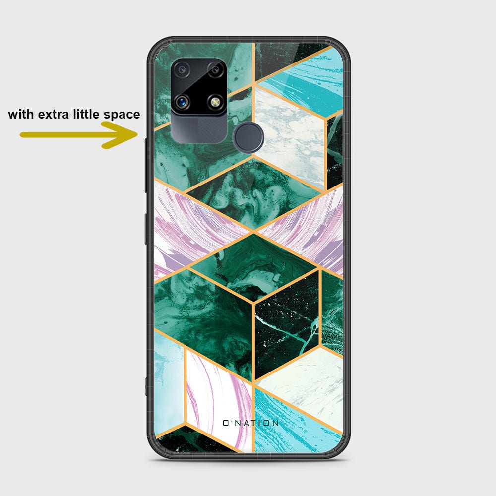 Realme Narzo 20 Cover- O'Nation Shades of Marble Series - HQ Ultra Shine Premium Infinity Glass Soft Silicon Borders Case