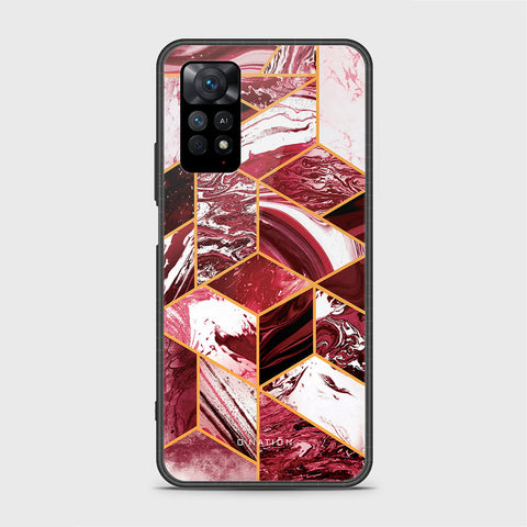 Xiaomi Redmi Note 11 Cover - O'Nation Shades of Marble Series - HQ Ultra Shine Premium Infinity Glass Soft Silicon Borders Case