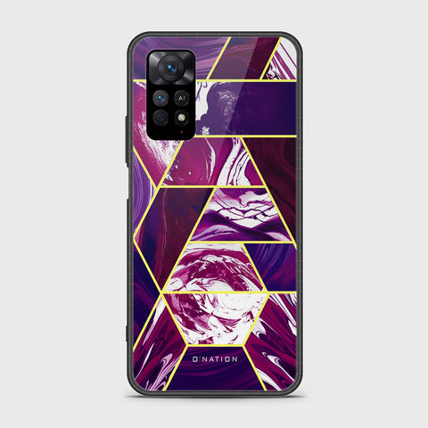 Xiaomi Redmi Note 11 Cover - O'Nation Shades of Marble Series - HQ Ultra Shine Premium Infinity Glass Soft Silicon Borders Case