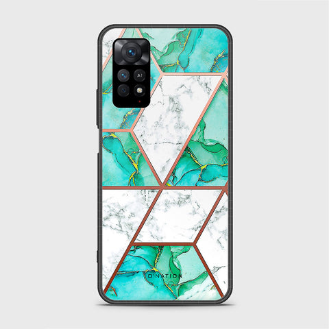 Xiaomi Redmi Note 11 Cover - O'Nation Shades of Marble Series - HQ Ultra Shine Premium Infinity Glass Soft Silicon Borders Case