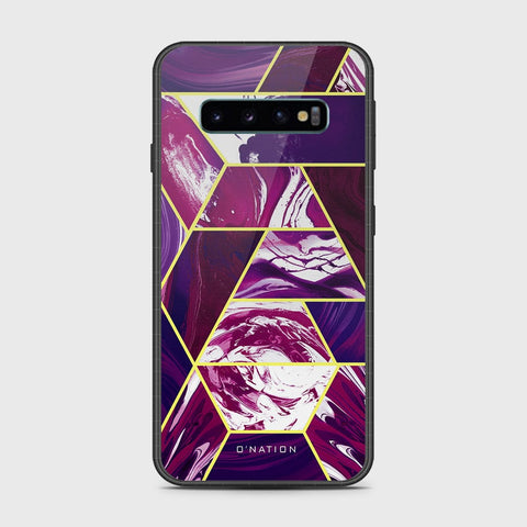 Samsung Galaxy S10 5G Cover- O'Nation Shades of Marble Series - HQ Ultra Shine Premium Infinity Glass Soft Silicon Borders Case