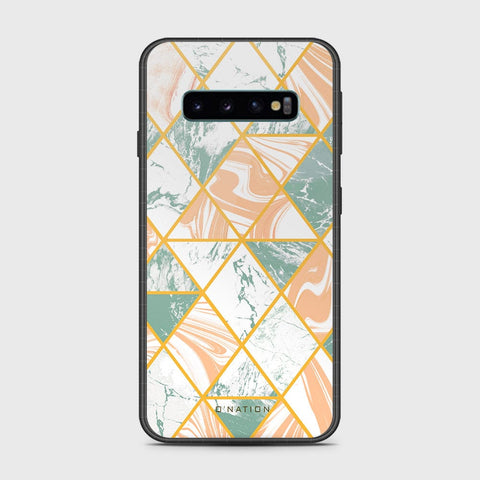 Samsung Galaxy S10 5G Cover- O'Nation Shades of Marble Series - HQ Ultra Shine Premium Infinity Glass Soft Silicon Borders Case