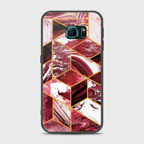 Samsung Galaxy S6 Edge Cover- O'Nation Shades of Marble Series - HQ Ultra Shine Premium Infinity Glass Soft Silicon Borders Case