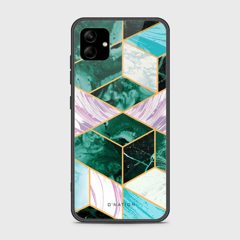 Samsung Galaxy A04e Cover - O'Nation Shades of Marble Series - HQ Ultra Shine Premium Infinity Glass Soft Silicon Borders Case