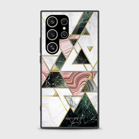 Samsung Galaxy S24 Ultra Cover- O'Nation Shades of Marble Series - HQ Ultra Shine Premium Infinity Glass Soft Silicon Borders Case