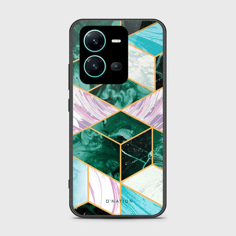 Vivo V25e Cover- O'Nation Shades of Marble Series - HQ Ultra Shine Premium Infinity Glass Soft Silicon Borders Case