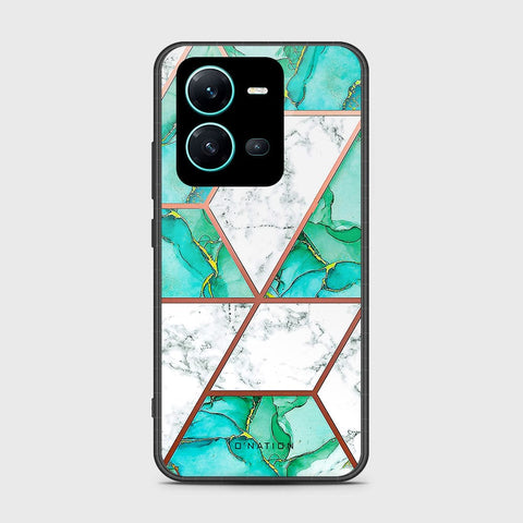 Vivo V25e Cover- O'Nation Shades of Marble Series - HQ Ultra Shine Premium Infinity Glass Soft Silicon Borders Case