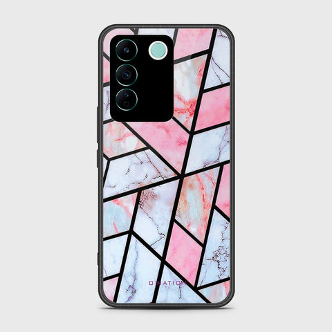 Vivo V27e Cover- O'Nation Shades of Marble Series - HQ Ultra Shine Premium Infinity Glass Soft Silicon Borders Case