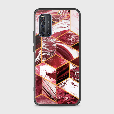 Vivo V19 Cover- O'Nation Shades of Marble Series - HQ Ultra Shine Premium Infinity Glass Soft Silicon Borders Case