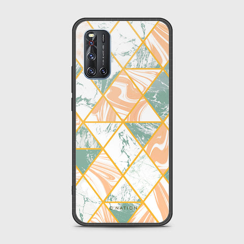 Vivo V19 Cover- O'Nation Shades of Marble Series - HQ Ultra Shine Premium Infinity Glass Soft Silicon Borders Case