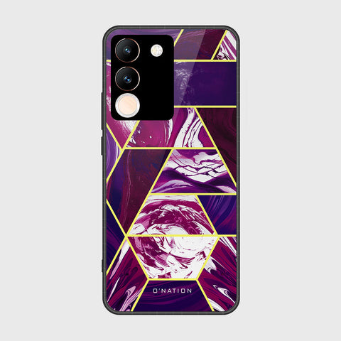 vivo V29e Cover- O'Nation Shades of Marble Series - HQ Ultra Shine Premium Infinity Glass Soft Silicon Borders Case