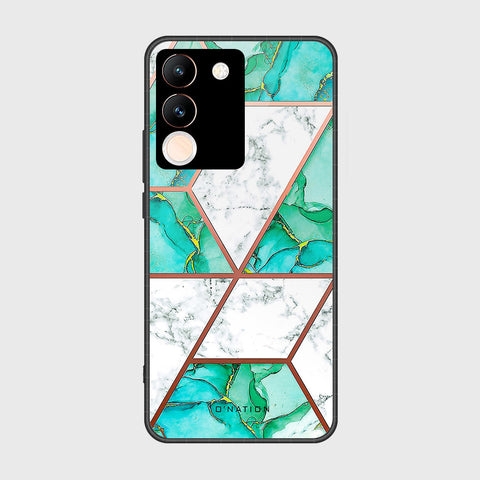 vivo V29e Cover- O'Nation Shades of Marble Series - HQ Ultra Shine Premium Infinity Glass Soft Silicon Borders Case