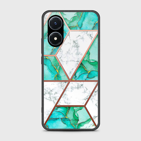 Vivo Y02s Cover - O'Nation Shades of Marble Series - HQ Ultra Shine Premium Infinity Glass Soft Silicon Borders Case