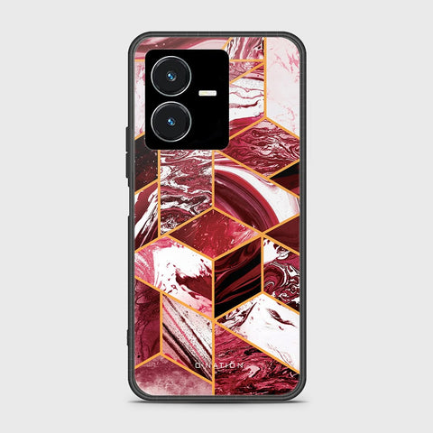 Vivo Y22s Cover- O'Nation Shades of Marble Series - HQ Ultra Shine Premium Infinity Glass Soft Silicon Borders Case