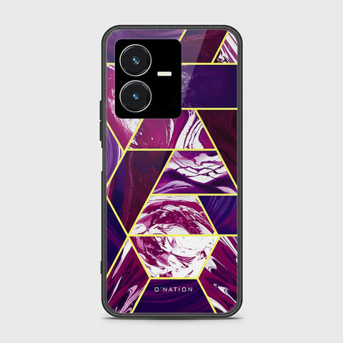 Vivo Y22s Cover- O'Nation Shades of Marble Series - HQ Ultra Shine Premium Infinity Glass Soft Silicon Borders Case