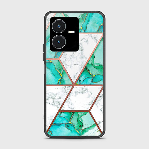 Vivo Y22s Cover- O'Nation Shades of Marble Series - HQ Ultra Shine Premium Infinity Glass Soft Silicon Borders Case