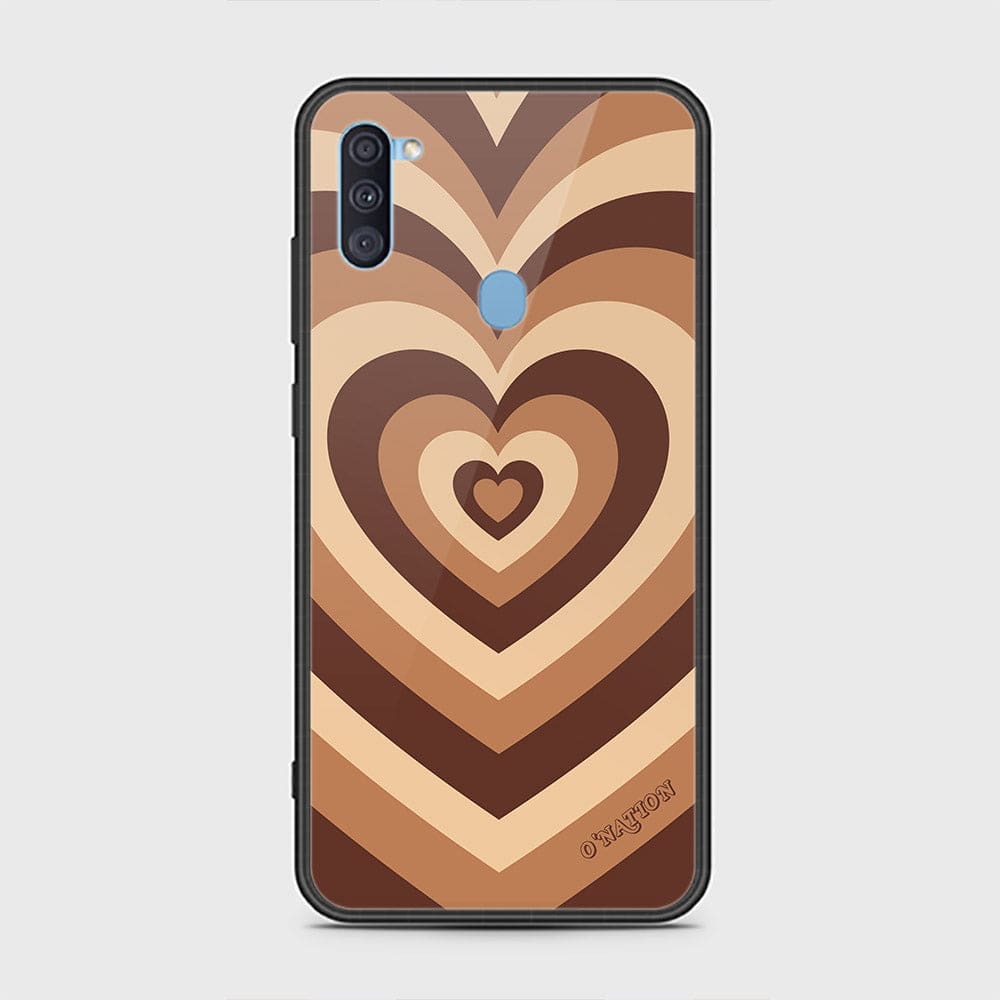 Samsung Galaxy M11 Cover - O'Nation Heartbeat Series - HQ Ultra Shine Premium Infinity Glass Soft Silicon Borders Case