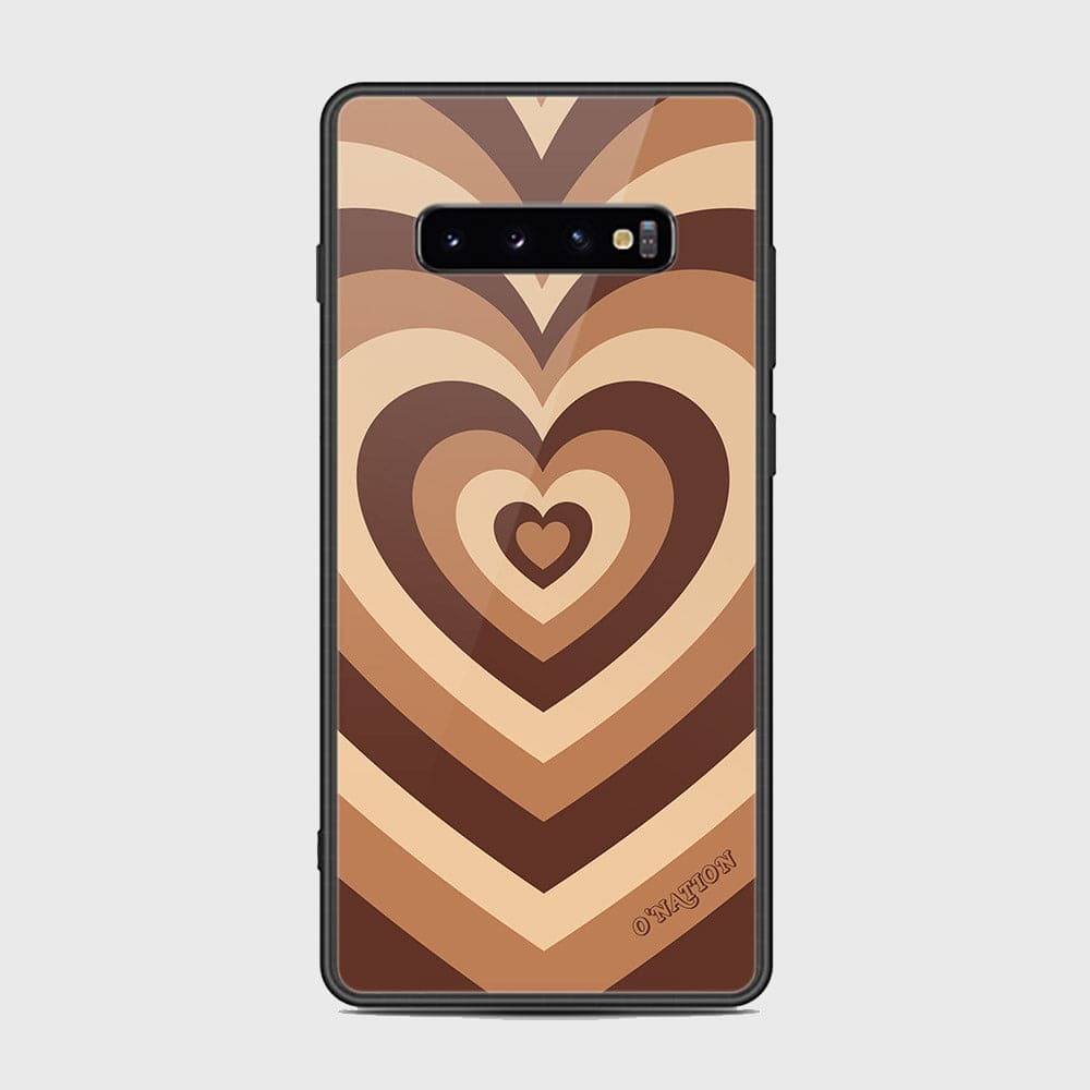 Samsung Galaxy S10 Plus Cover - O'Nation Heartbeat Series - HQ Ultra Shine Premium Infinity Glass Soft Silicon Borders Case