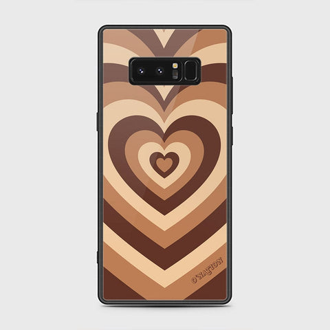 Samsung Galaxy Note 8 Cover - O'Nation Heartbeat Series - HQ Ultra Shine Premium Infinity Glass Soft Silicon Borders Case